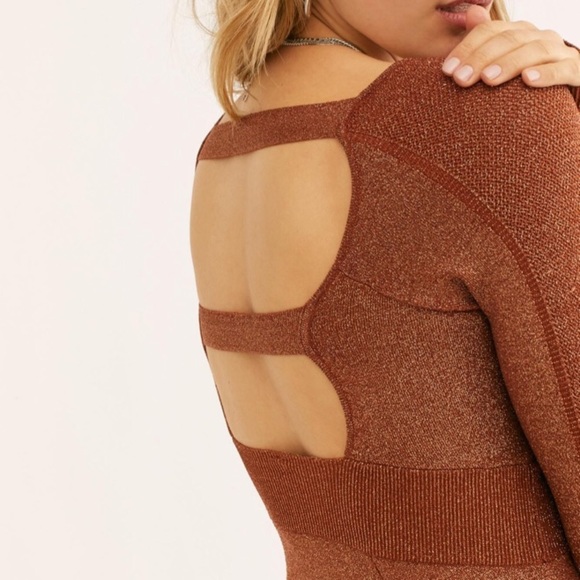 🚫SOLD🚫Free People Wildest Dreams Mini Knit Sparkle Dress in Plum NWOT - Picture 6 of 10